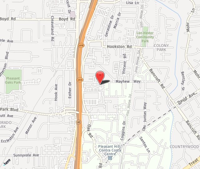 Location Map: 140 Mayhew Way Pleasant Hill, CA 94523