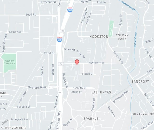 Location Map: 140 Mayhew Way Pleasant Hill, CA 94523